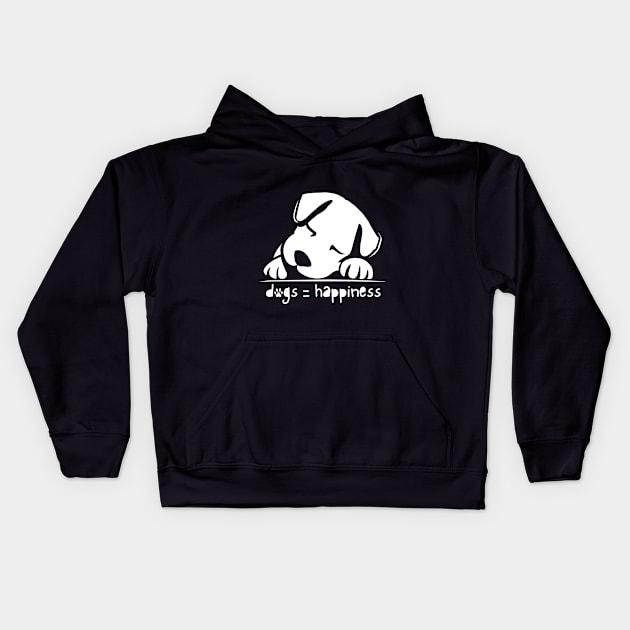 Dogs and Happines Kids Hoodie by WildEdge